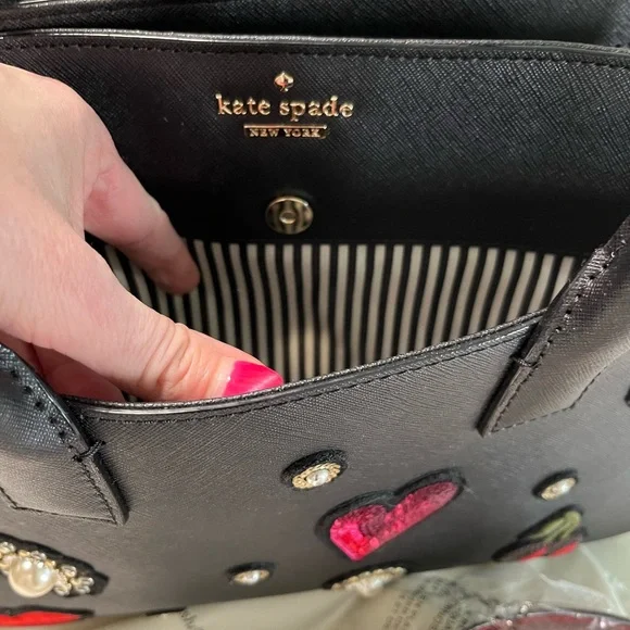 Kate Spade Black Satchel with Embellishments - Picture 3 of 8